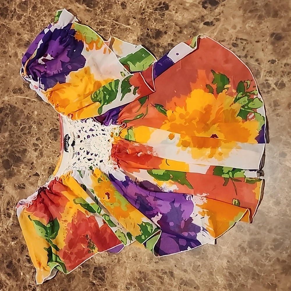 Rampage Fashion Floral Top Size L